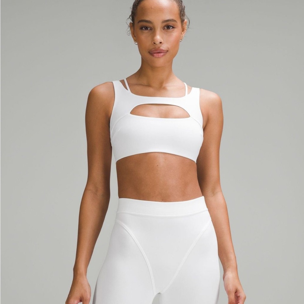 Lululemon Athletica White Cutout Sports Bra